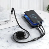 Hoco X78-3-in-1 Easy Pull Storage Charging Cable